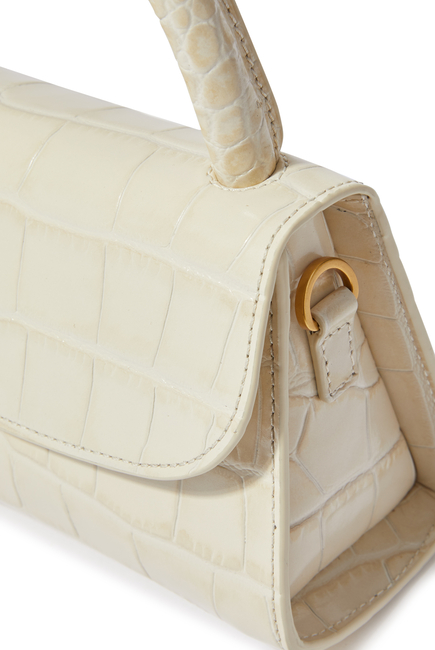 Mini Crocodile-Embossed Leather Bag